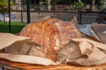 big roasted bread