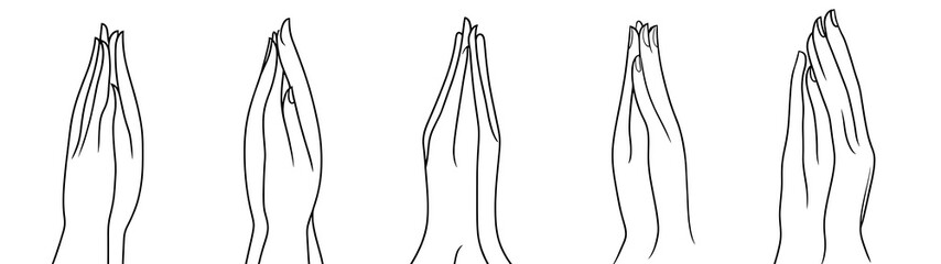Praying Hands Illustrations.