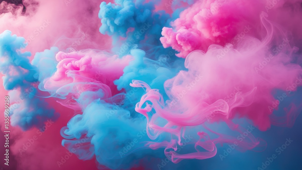 Aufkleber abstract color background of atmospheric smoke, close-up.