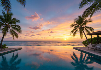 summer vacation travel beach Palm tree