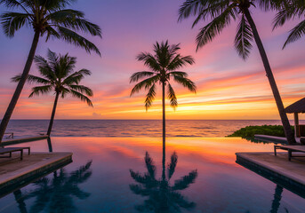 summer vacation travel beach Palm tree