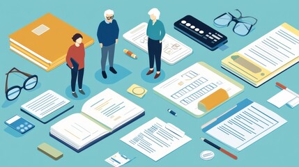 Digital Illustration of Retirement Income Planning