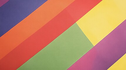 Fototapeta premium A bold rainbow stripe pattern with a high-contrast color scheme and clean lines