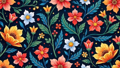 Intricate, flowing floral pattern, continuous design , pretty, repeat, design