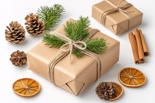 Rustic Christmas Gift Wrap: Cozy Handmade Present Ideas with Pine Cones & Scented Spices