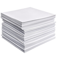 Paper Stack: Blank White Sheets and Office Supplies for Organized Workspace Stationery Template