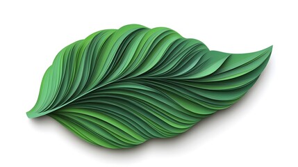 Obraz premium Unique Green Palm Leaf Shape Cartoon Vector Illustration for Creative Designs