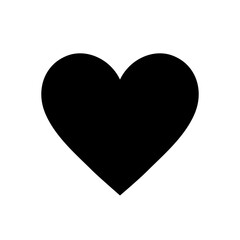 Black Heart Symbol, Isolated on white background