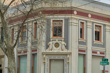 Fototapeta premium Historic Building Facade with Ornate Details