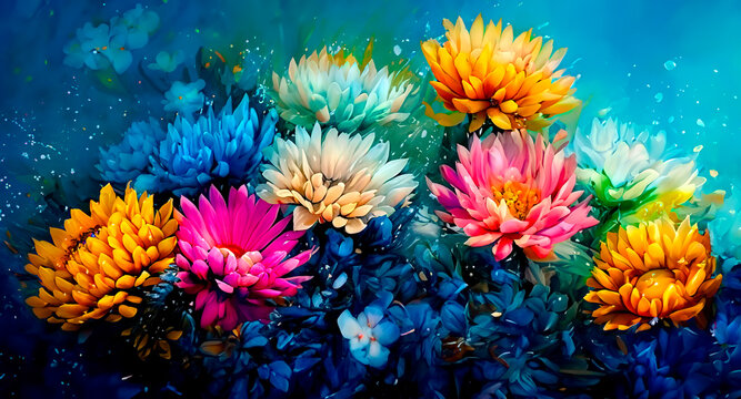 Floral display art effects Ai