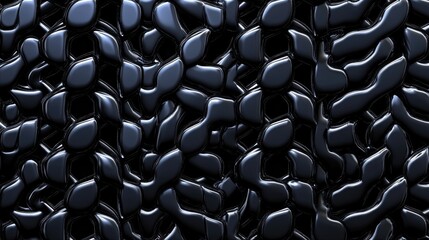 Obraz premium A seamless industrial chain-link pattern with metallic highlights on a black backdrop