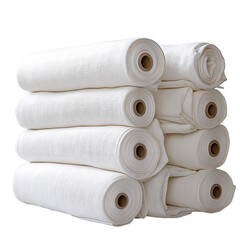 Bulk Unbleached White Linen Fabric Rolls for Sewing and Home Decor Projects - Durable Textile Supplies Made in USA
