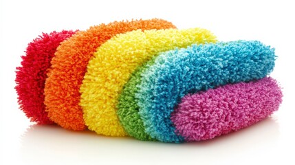 Colorful Isolated Area Rug on White Background