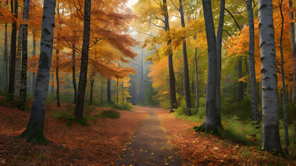 Obraz premium autumn in the forest