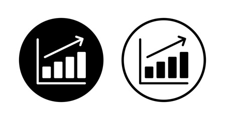 Growing graph icon logo design. Chart sign and symbol. diagram icon