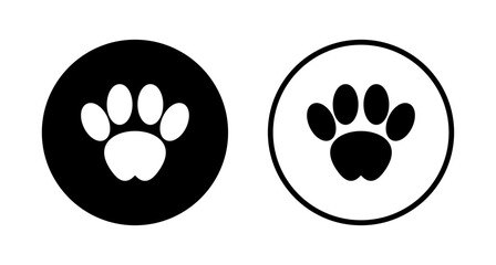 Paw icon logo design. paw print sign and symbol. dog or cat paw