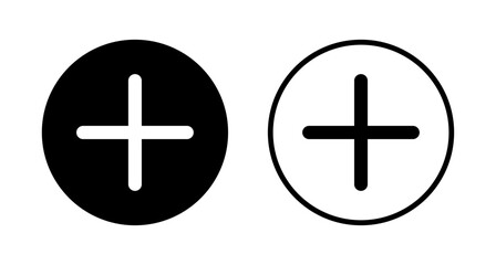 Plus icon logo design. Add plus sign and symbol