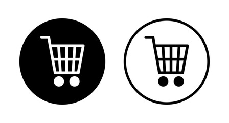 Shopping icon logo design. Shopping cart sign and symbol. Trolley icon
