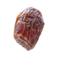 One tasty dried date isolated on white