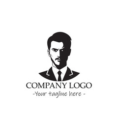 a woman silhouette black and white illustration for logo company vector image