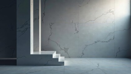 Obraz premium Subtle geometric lines, modern minimalist design in grey tones, home decor, contemporary