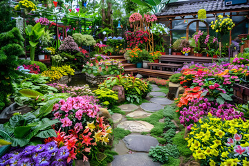 Obraz premium Capture the Beauty of Nature: 15 Exquisite Garden Design Ideas to Transform your Outdoor Space