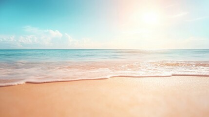 Fototapeta premium Beautiful beach background. Blurred background