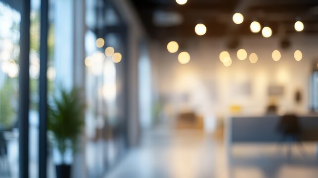 Modern office background. Blurred bokeh background