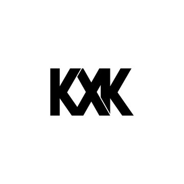 kxk initial letter monogram logo design