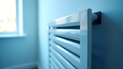 Obraz premium Advanced Cooling: A Detailed View of a Contemporary Window HVAC System