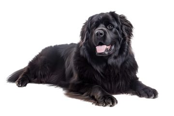 Majestic Newfoundland dog in a studio setting
