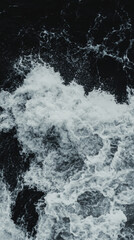 Dynamic waves crashing against dark waters for a stunning backdrop design