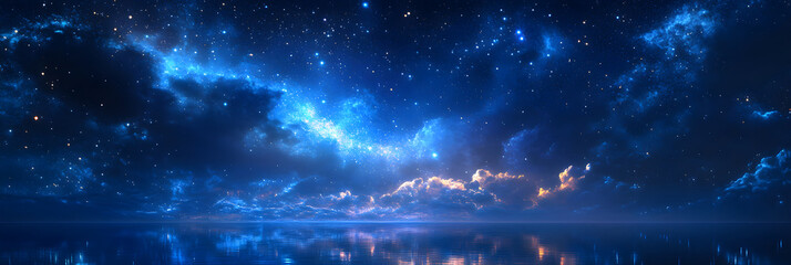 Ethereal Night: The Serene Dance of Starlight Across a Celestial Canvas