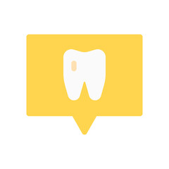 dental care message. This is a vector single icon with a flat style. Suitable for any purpose, such as website design, mobile app design, logo design, pattern design, etc.