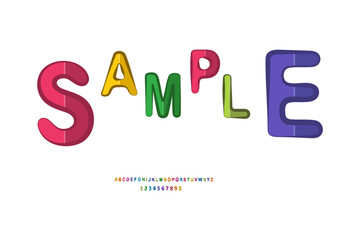 alphabet and number fonts set, Typography  logo creative font.  vector illustration