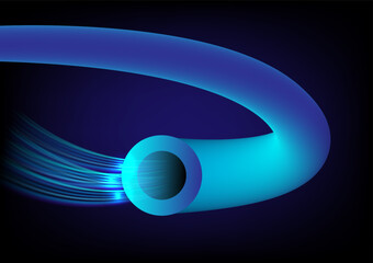 Abstract background with internet cable tube