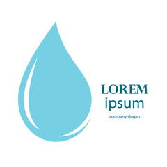 fresh blue water drop design