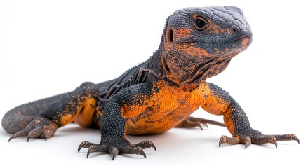 Obraz premium Lizard on white background