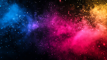 Naklejka premium Glowing Gradient Wave Blue Pink Yellow Abstract Texture