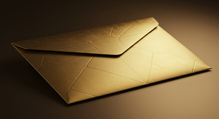 sobre dorado de papel 