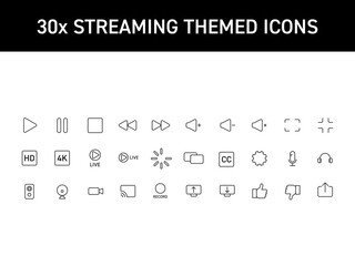 Streaming icons