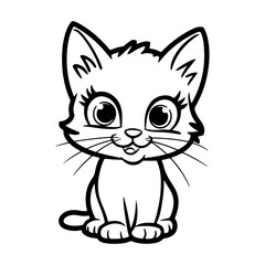 Obraz premium Cat silhouette Vector illustration