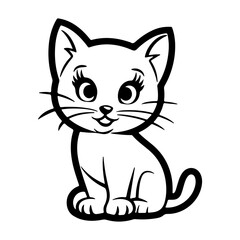 Obraz premium Cat silhouette Vector illustration