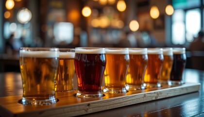 Artisan Beer Flight Display