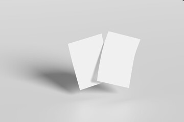 Vector white sheet of paper. Realistic blank A4 format paper template with shadow. Flyer, cover, brochure mockup design.
