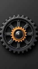 Intricate Gears Interlock for Industrial Design.