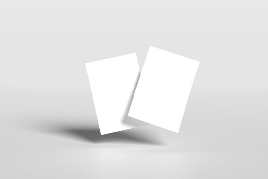 White blank sheets of a4 paper size or documents mockup.