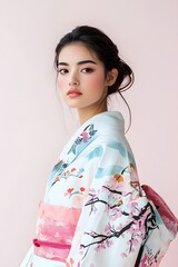 Elegant kimono portraits a cultural photography experience in pastels