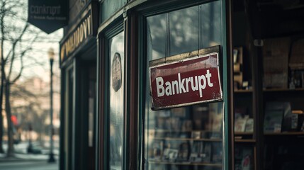 Fototapeta premium A once-thriving shop now closed with a 