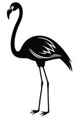 Naklejka premium Hand drawn flamingo silhouette